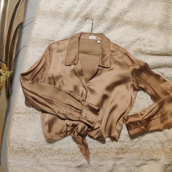 Wilfred 100% Cupro Tie-front Blouse - Picture 4 of 8